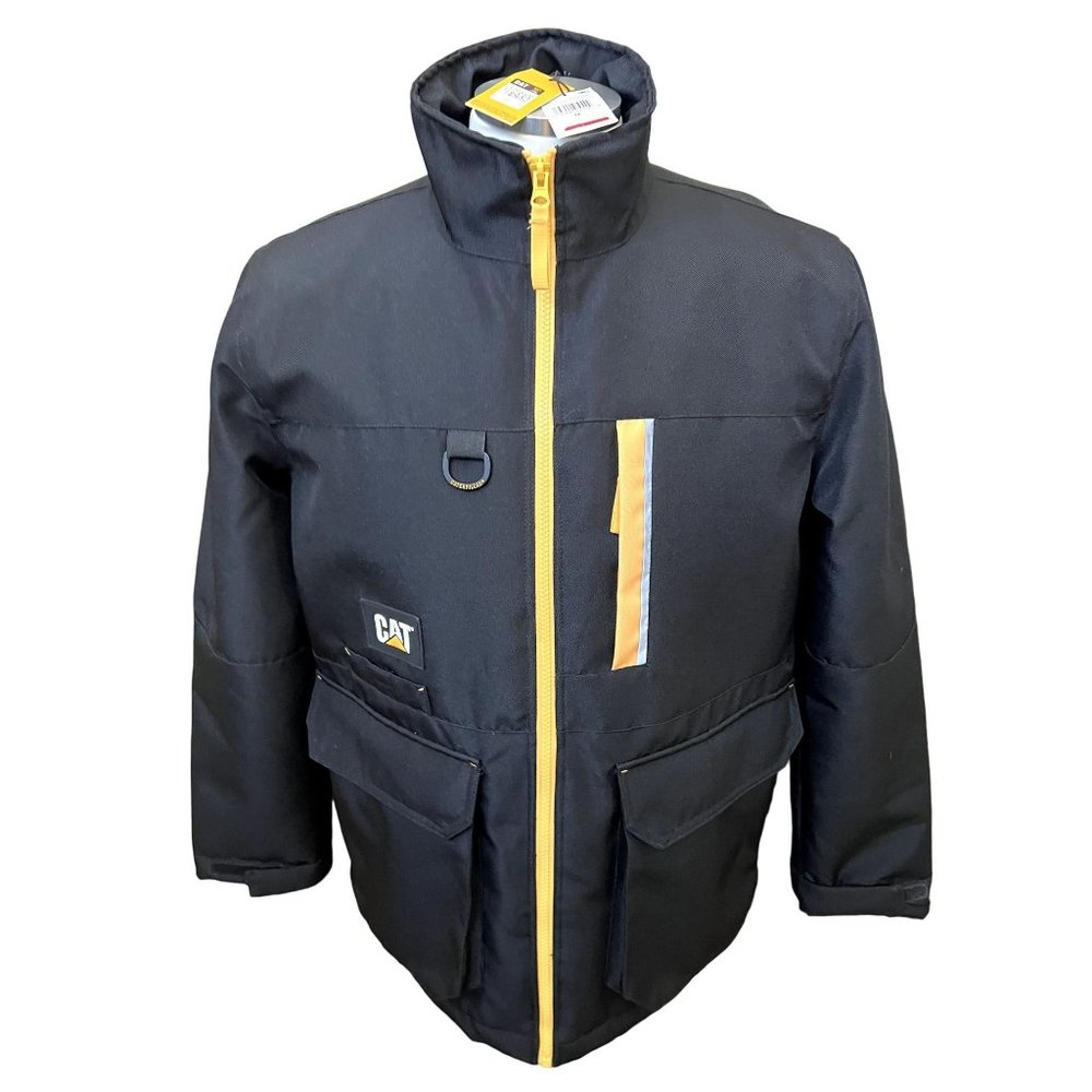 Men's CAT Caterpillar Black Winter Work Jacket Size Medium NEW with tags